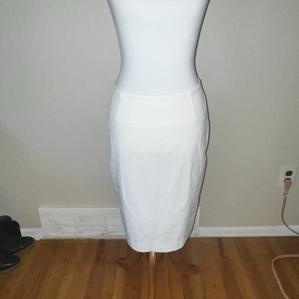 New York & Company White Pencil Skirt